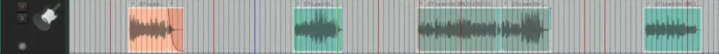 Screenshot of an unconsolidated track in a DAW