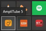 Screenshot of the Amplitube 5 icon installed in the Windows start menu