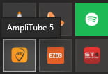 Screenshot of the Amplitube 5 icon installed in the Windows start menu