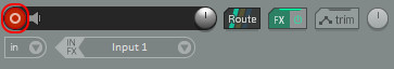 Screenshot of the record enable button for a track in Reaper