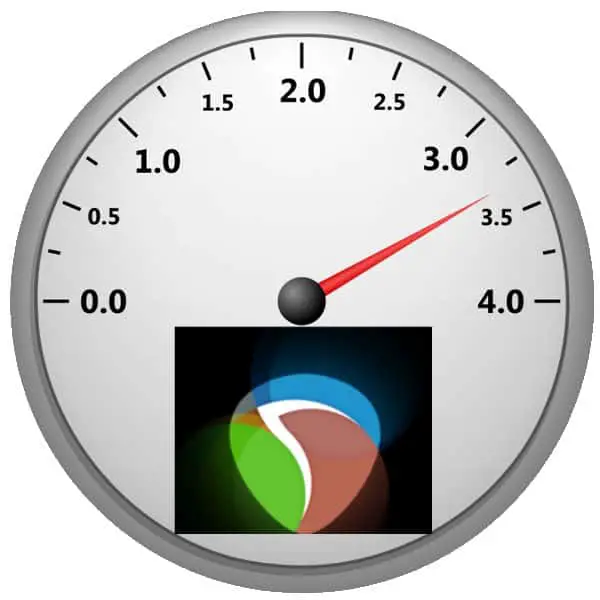 Stylized image of a speedometer with a Reaper logo superimposed on it