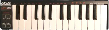 Photo of a small MIDI keyboard