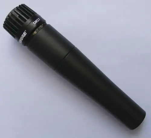 Photo of a Shure SM57 dynamic microphone